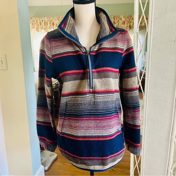 Woolrich Horizon View Half Zip Flannel Pullover Multicolor Stripes size S / P - Picture 16 of 16